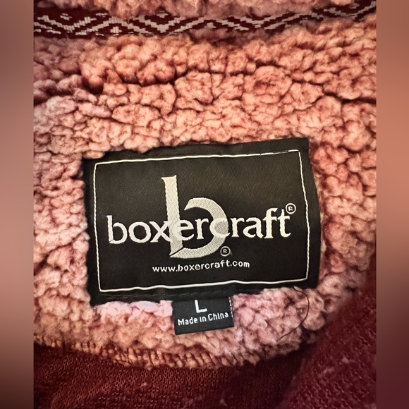 Boxercraft Frosty Garnet Sherpa Pullover women’s size L. - Picture 5 of 8